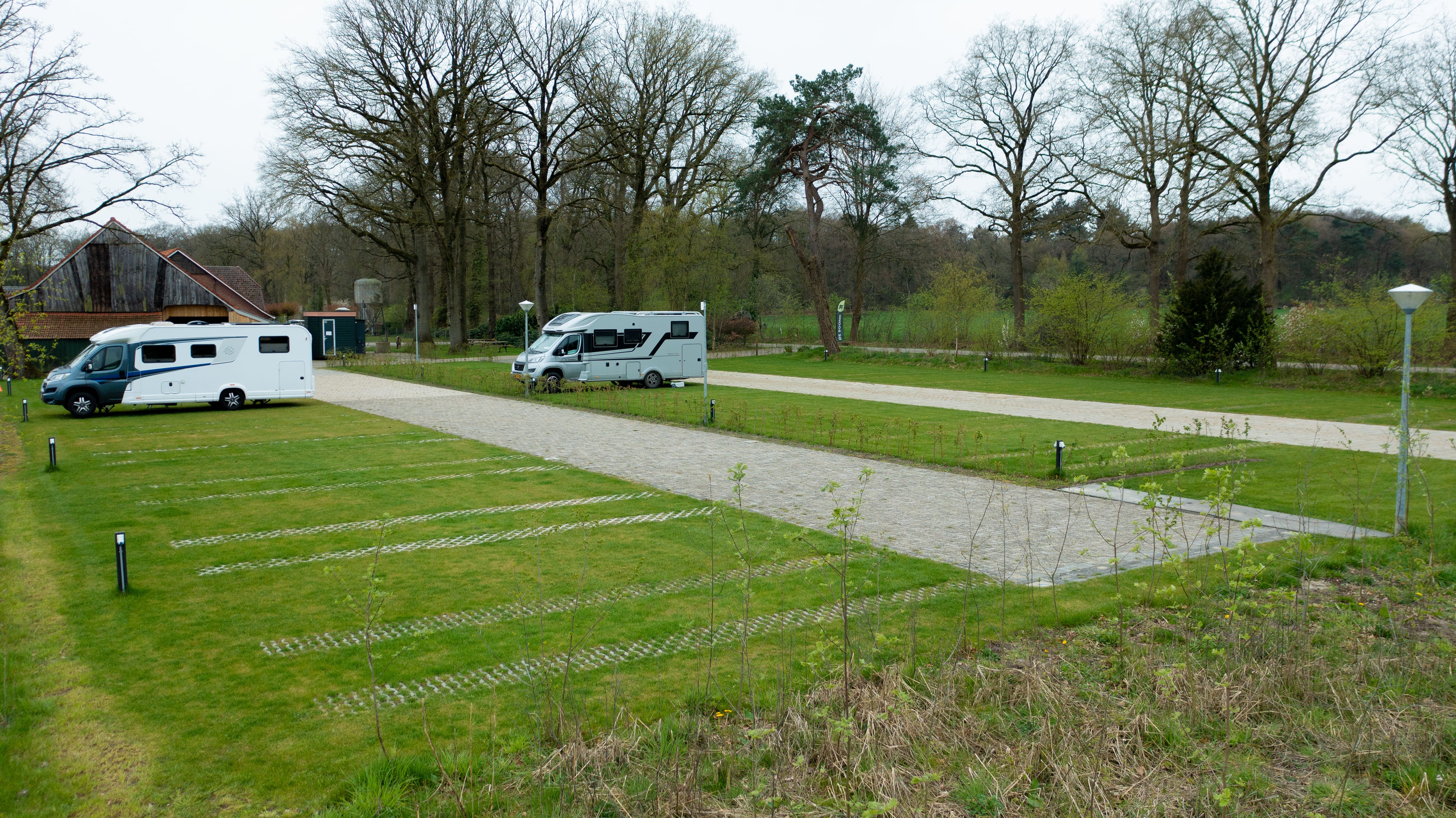 Camperplaatsen vanuit de lucht